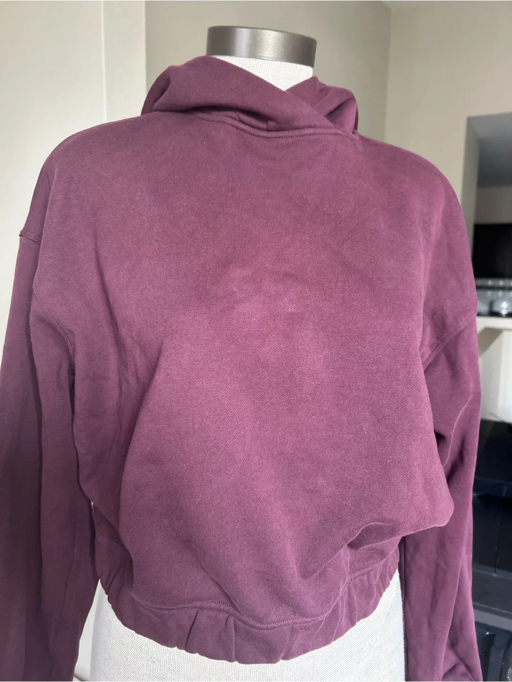lululemon athletica Cropped Deep Burgundy Pullover Hoodie